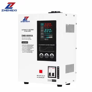 Wall-mounted TMB voltage stabilizer installed in a residential setting