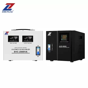 Comparison between ATO servo AVR and relay-type voltage stabilizer on display panel
