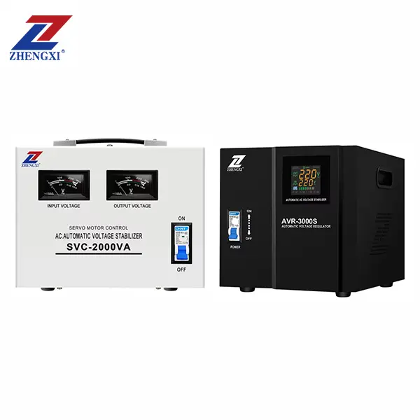 Comparison between ATO servo AVR and relay-type voltage stabilizer on display panel