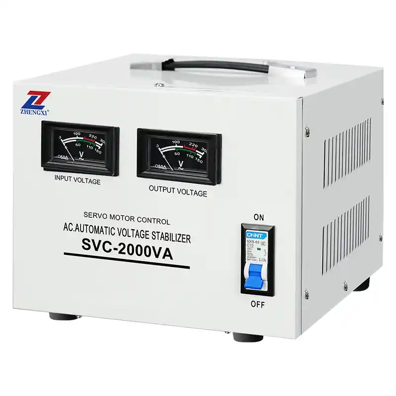 Vertical type servo automatic voltage stabilizer front view